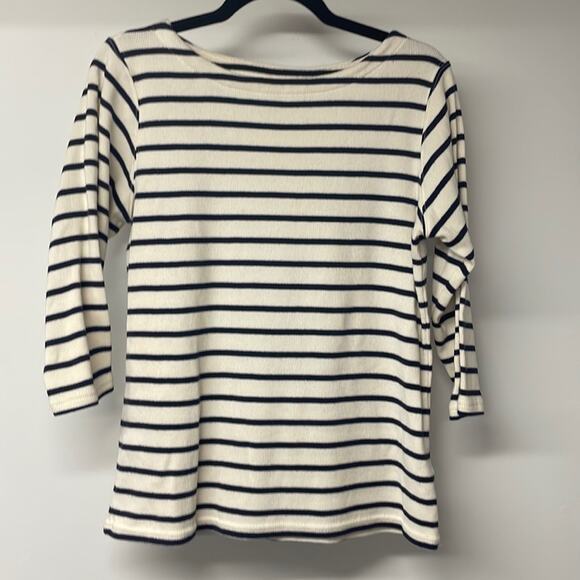 L.L. Bean Nautical Striped Top Size Medium - Picture 1 of 7